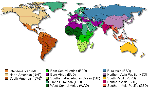 World Map of SDA Divisions